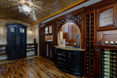Inspiration for a timeless wine cellar remodel in Columbus