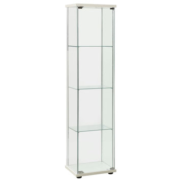 Vidaxl Storage Cabinet Tempered Glass White