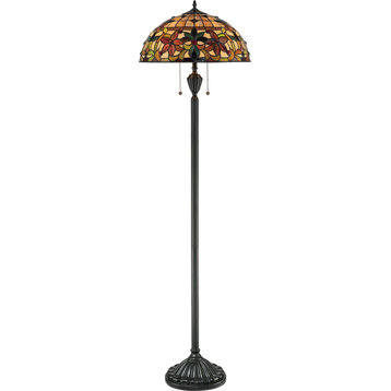 Quoizel TF878F Two Light Floor Lamp Kami Vintage Bronze