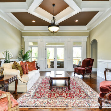 Transitional Custom Home Living Rooom - Marietta, GA