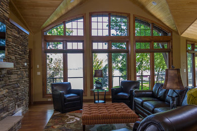 Living room - rustic living room idea in Other