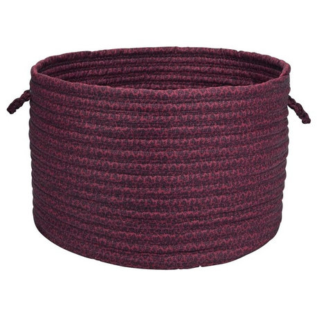 Solid Fabric Basket, Cranberry, 14"x10"