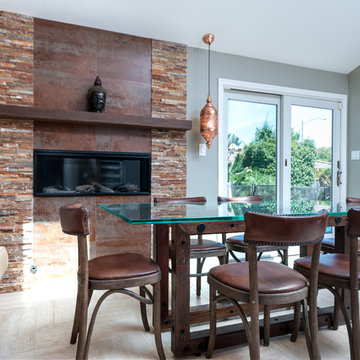 Mountain View Eclectic kitchen, dining and open office space