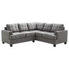 Partington Suede Sectional, Gray
