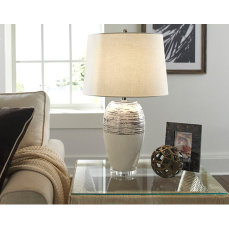 Trend Home 1-Light Polished Nickel Table Lamp