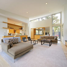 Hardwood floors in living room
