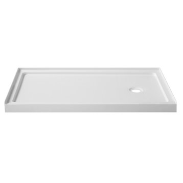 ANZZI Colossi Series 36 In. X 60 In. Single Threshold Shower Base In White - SB