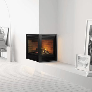 75+ Moderne Wohnzimmer mit Eckkamin Ideen & Bilder - Januar 2021 | Houzz DE