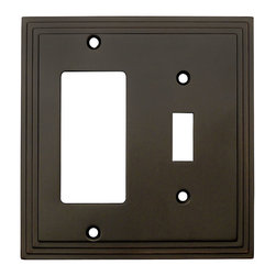 Cosmas - Cosmas 25077-ORB Oil Rubbed Bronze Single Toggle / GFCI Decora Combo - Switch Plates And Outlet Covers