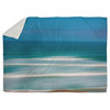 KESS InHouse Ann Barnes "Sun and Sea" Blue Aqua Fleece Blanket, 60"x80"