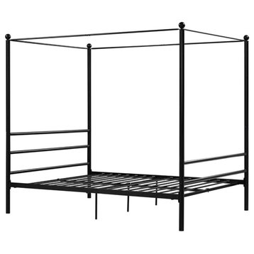 DHP Kora Metal Canopy Bed in Full Black