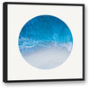Clarity Circle Print 30x30 Black Floating Framed Canvas