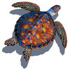 Sea Turtle Porcelain Swimming Pool Mosaic 24"x24", Green
