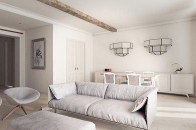 Ispirazione per un soggiorno stile shabby
