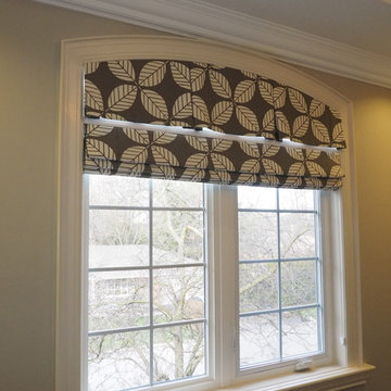Custom Roman and Matching Arch Window Valance