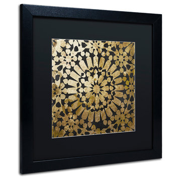 Color Bakery 'Moroccan Gold III', Black Frame, Black Mat, 16x16