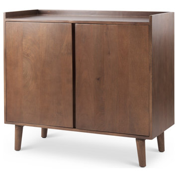 Lillie Medium Brown Solid Wood Accent Cabinet
