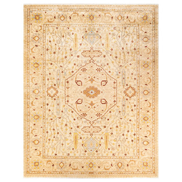 Eclectic, One-of-a-Kind Hand-Knotted Area Rug Ivory, 9'2"x11'9"