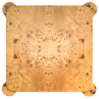 Studio London Chorus Modern Wooden Side Table Nightstand with Clear Maple Burl