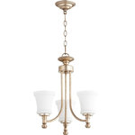 Quorum - Quorum 6122-3-60 Rossington - Three Light Chandelier - Shade Included: TRUE* Number of Bulbs: 3*Wattage: 60W* BulbType: Medium Base* Bulb Included: No