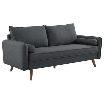 Revive Upholstered Fabric Sofa, Gray
