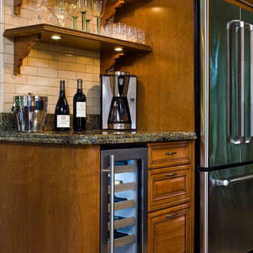 Cherry Kitchen with Home Bar