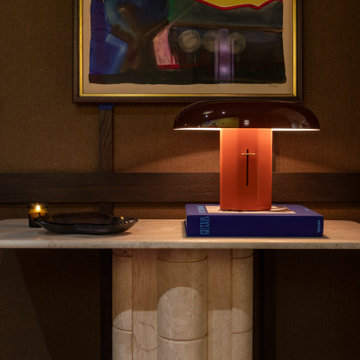 Proper Vibes Penthouse Vestibule with Wood and Fabric