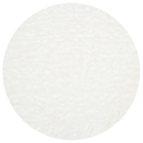 Safavieh Faux Sheep Skin Fss235A Ivory Area Rug, 4'x4'