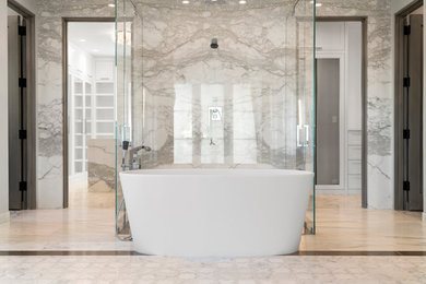 Inspiration for a contemporary bathroom remodel in Orange County