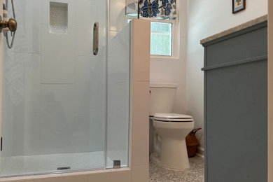 Example of a beach style bathroom design in Atlanta