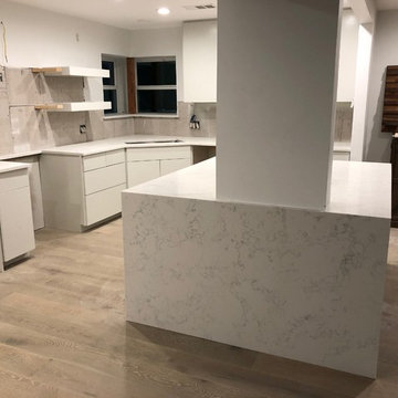 Kitchen- Engineered Quartz (Bianco Marina)