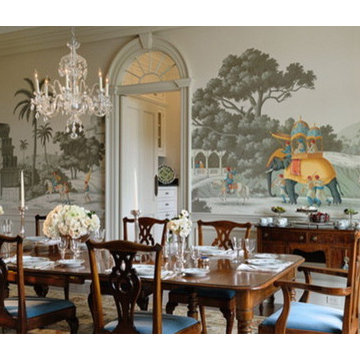 Hand painted wallpaper showroom