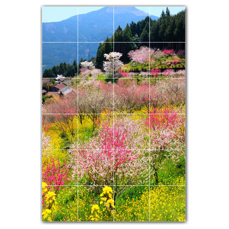 Spring Ceramic Tile Wall Mural HZ500947-46XL. 48" x 72"