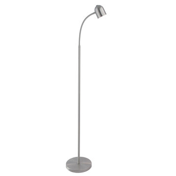 Tiara LED Floor Lamp, Brushed Nickel