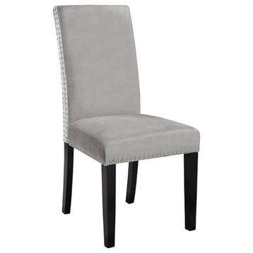 Sunny Chair  Velvet, Set of 2, Grey