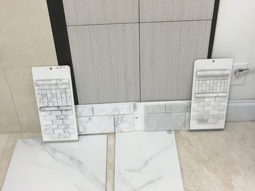 White Carrera Marble Tile In Shower, What Color Grout For White And Gray Marble Tile