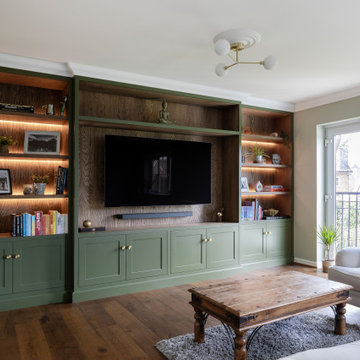 BESPOKE BUILT-IN MEDIA UNIT FOR SURREY HOME
