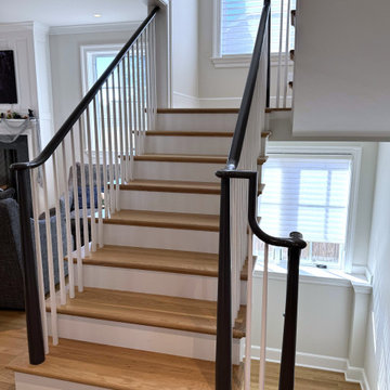 Project #142 | Transitional Staircase with Over-the-Post Balustrade