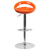 Flash Furniture Contemporary Barstool, Orange, CH-TC3-1062-ORG-GG