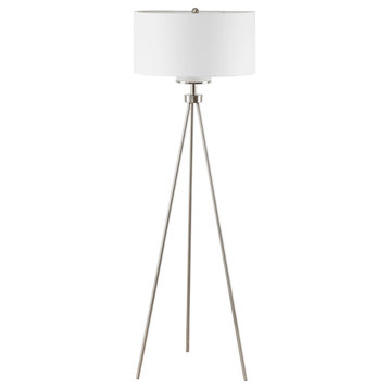 INK+IVY Pacific Tripod Metal floor lamp Silver