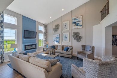 Transitional living room photo in DC Metro