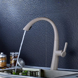Brass Quartz Printed Rotatable Single Handle Pull Out Kitchen Sink Faucet T0408Q - Kitchen Faucets