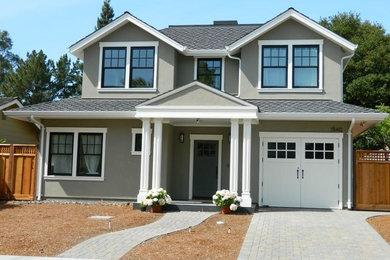 Inspiration for a large two-story exterior home remodel in San Francisco
