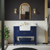 Charlotte Bathroom Vanity, Royal Blue, 42", Carrara Marble Top