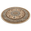 Well Woven Timeless Aviva Traditional French Oriental Ivory Area Rug 7'10" Round