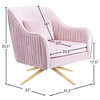 Paloma Velvet Accent Upholstered Chair, Pink