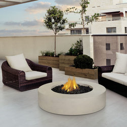 Mezzo - Round Fire Table in Antique White - Fire Pits