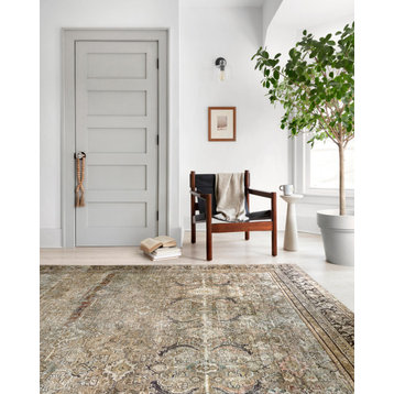 Olive Charcoal Layla Printed Area Rug by Loloi II, 9'6"x14'
