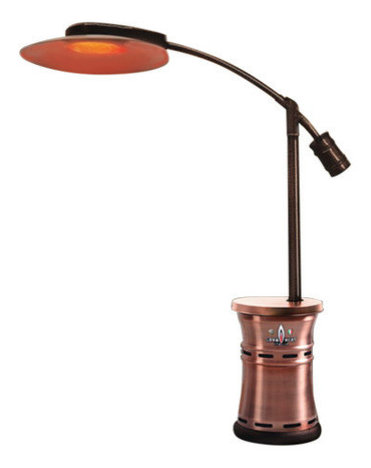 Cantilever Commercial Dome Style Patio Heater Transitional Cantilever Commercial Dome Style Patio Heater Brushed Copper Propane