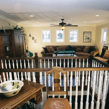 Bonus Room Loft Addition - Wood Railing